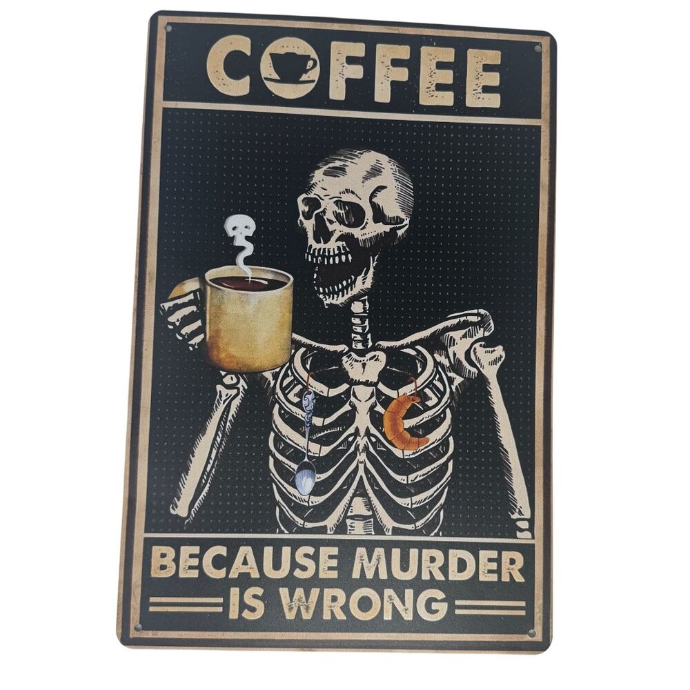 Sarcastic Coffee Metal Signs Kitchen Office Dorm Whimsical Wall Art 12x8 Inches - Picture 12 of 13